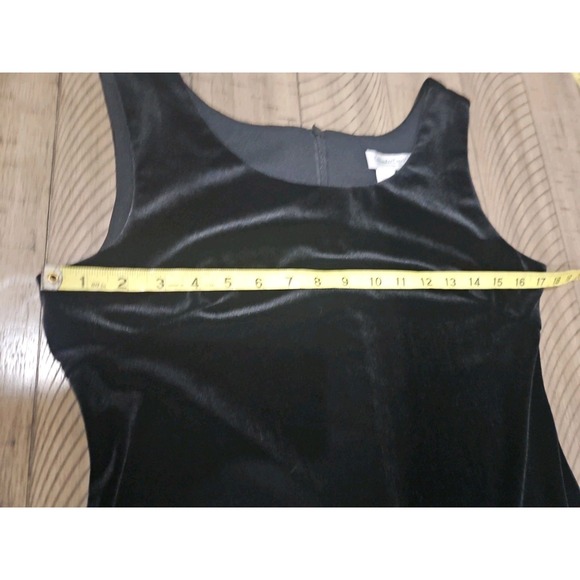 Coldwater Creek Dress 10P Black Velvet Elegant Whimsigoth Dark Romantic Witchy - Picture 9 of 13